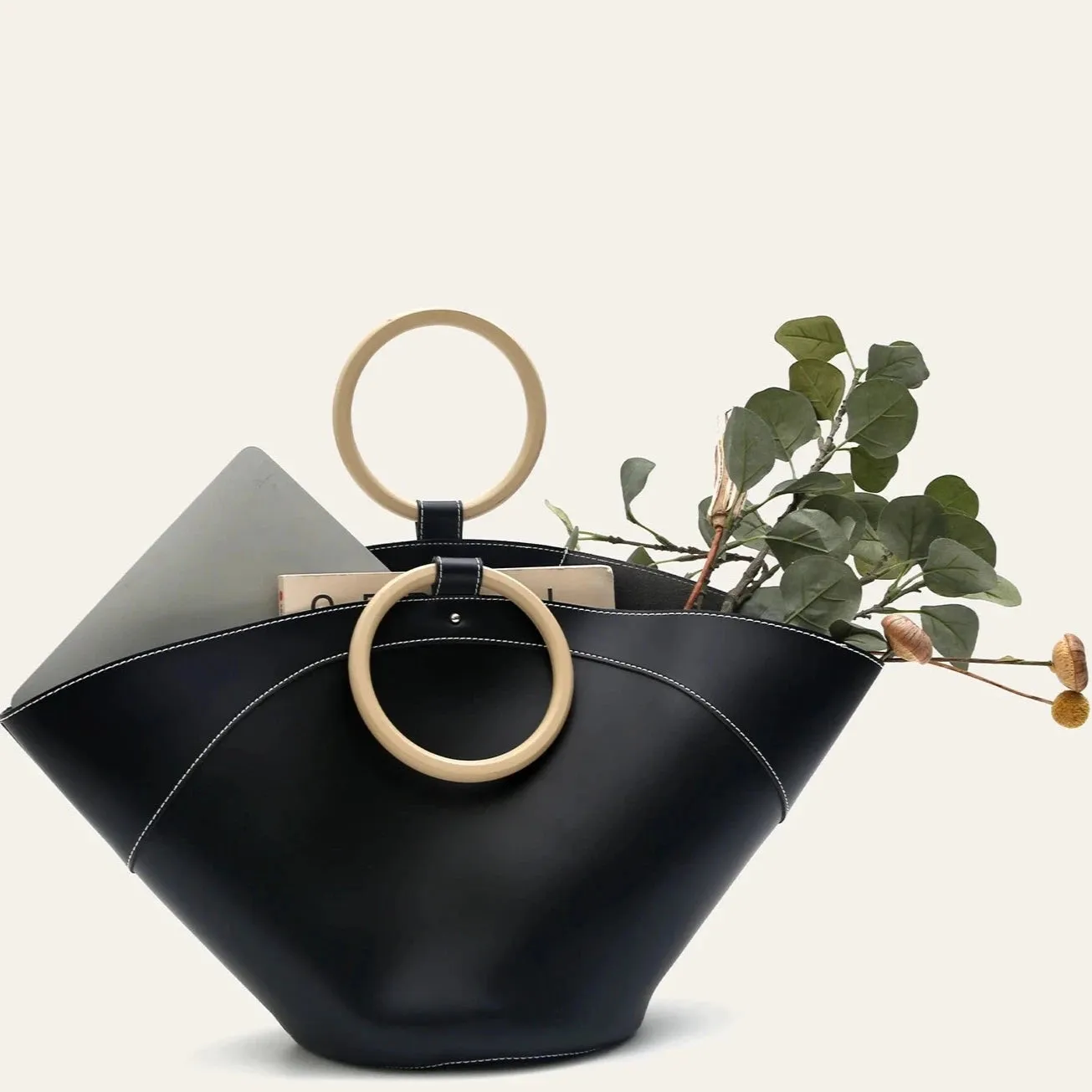 Maritta Ring Handle Half Moon Totes