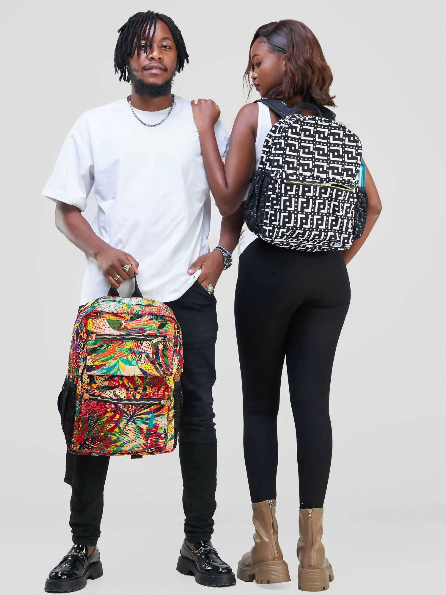 Mina Leafy Sorokin Backpack Bag - Multicolored