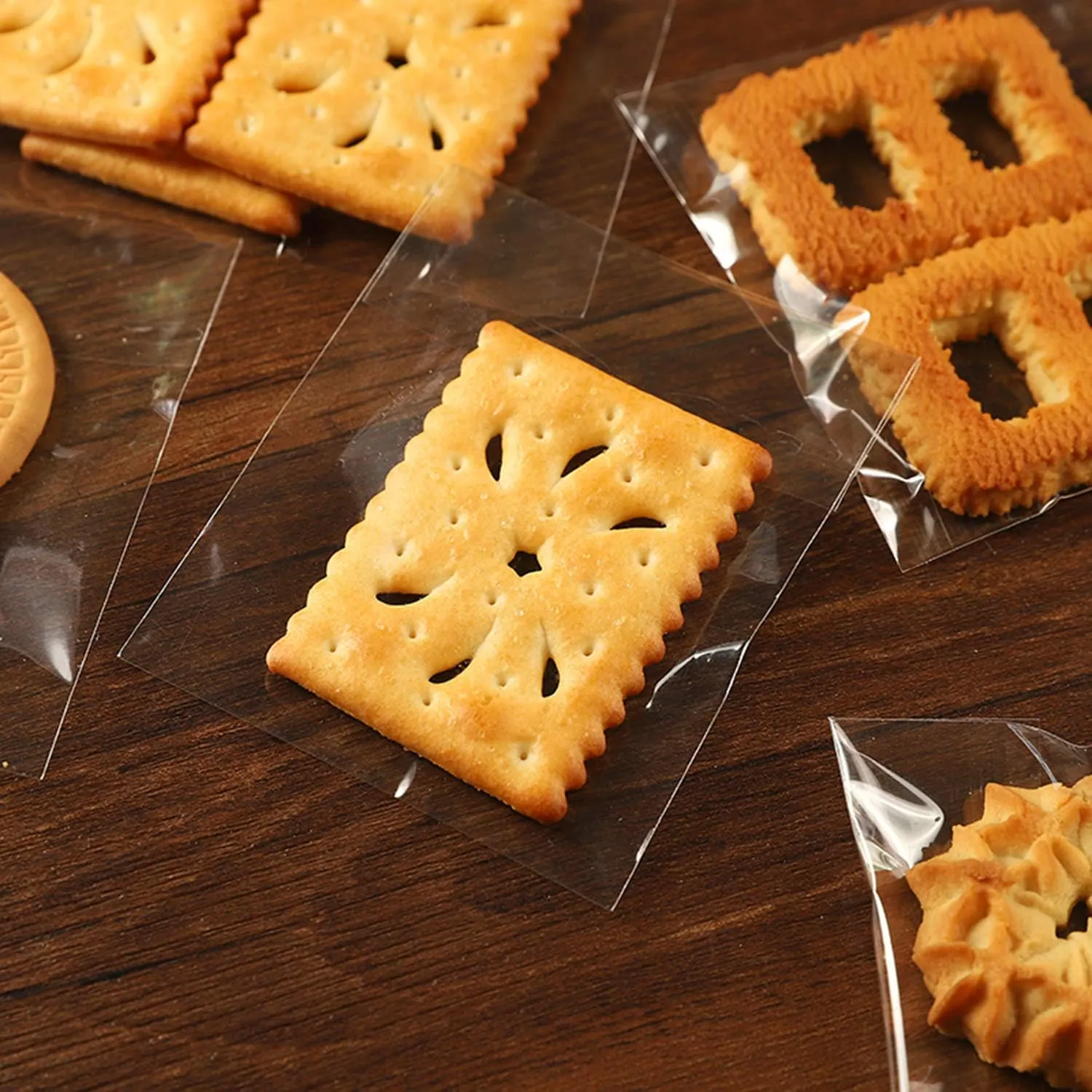 Morepack Self Sealing Cellophane Bags,3x5 Inches 200 Pcs Clear Cookie Bags Resealable Cellophane Bag for Packaging Cookies,Favors, Products,Candy