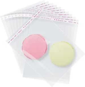Morepack Self Sealing Cellophane Bags,3x5 Inches 200 Pcs Clear Cookie Bags Resealable Cellophane Bag for Packaging Cookies,Favors, Products,Candy