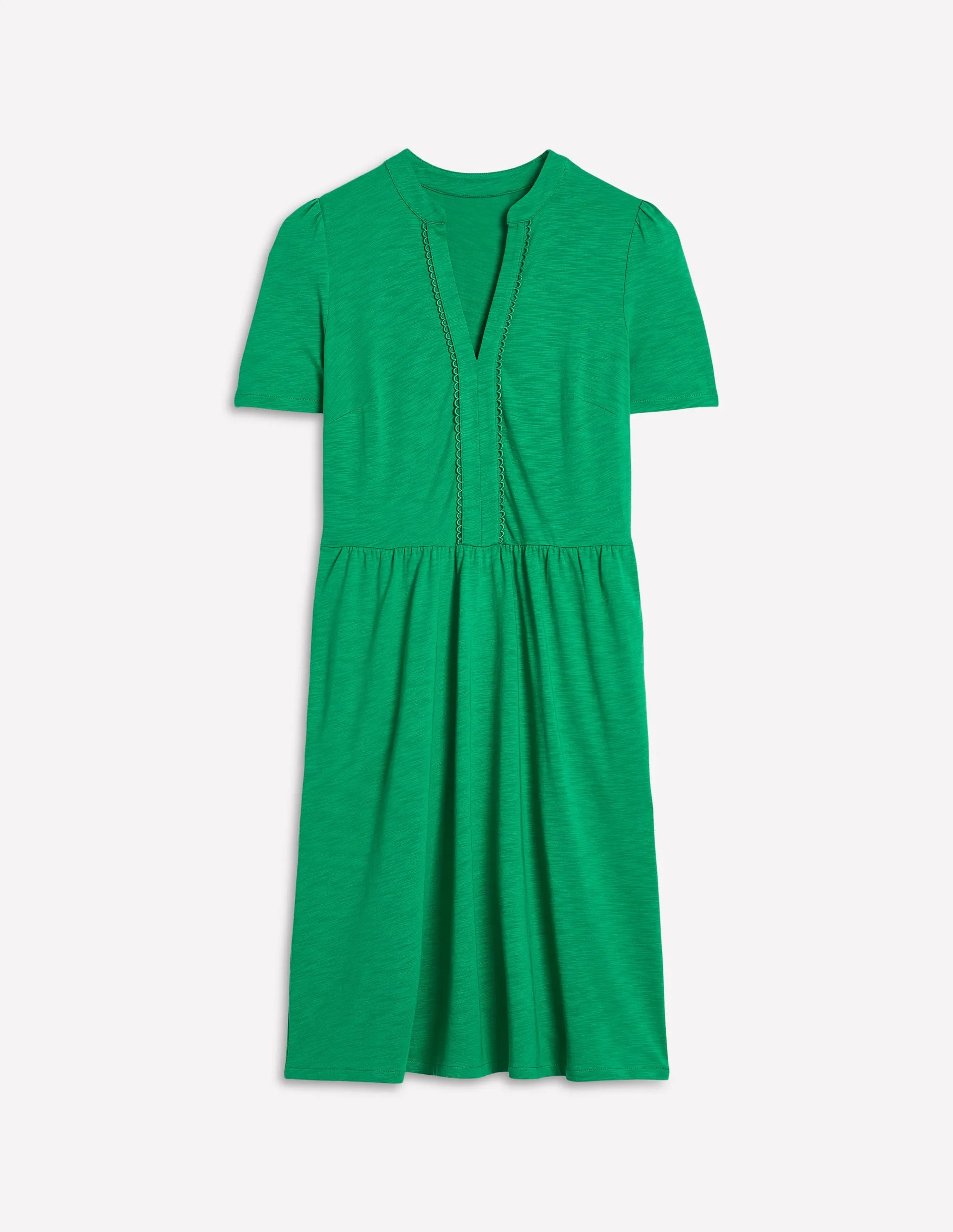 Naomi Short Sleeve Dress-Teal Stamp