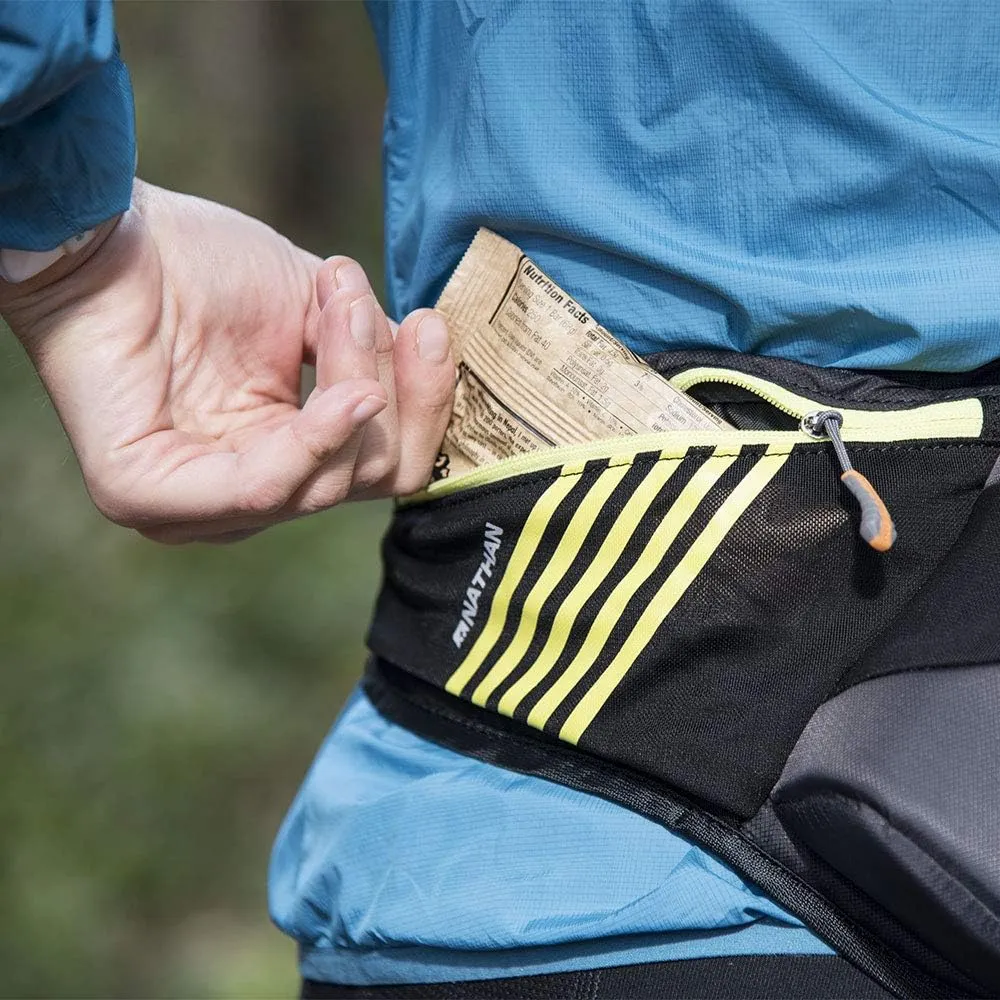 Nathan Peak Hydration Waist Pack with Storage Area & Run Flask 18oz  Running, Hiking, Camping, Cycling