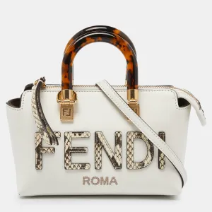 Off White Python and Leather Mini By The Way Bag