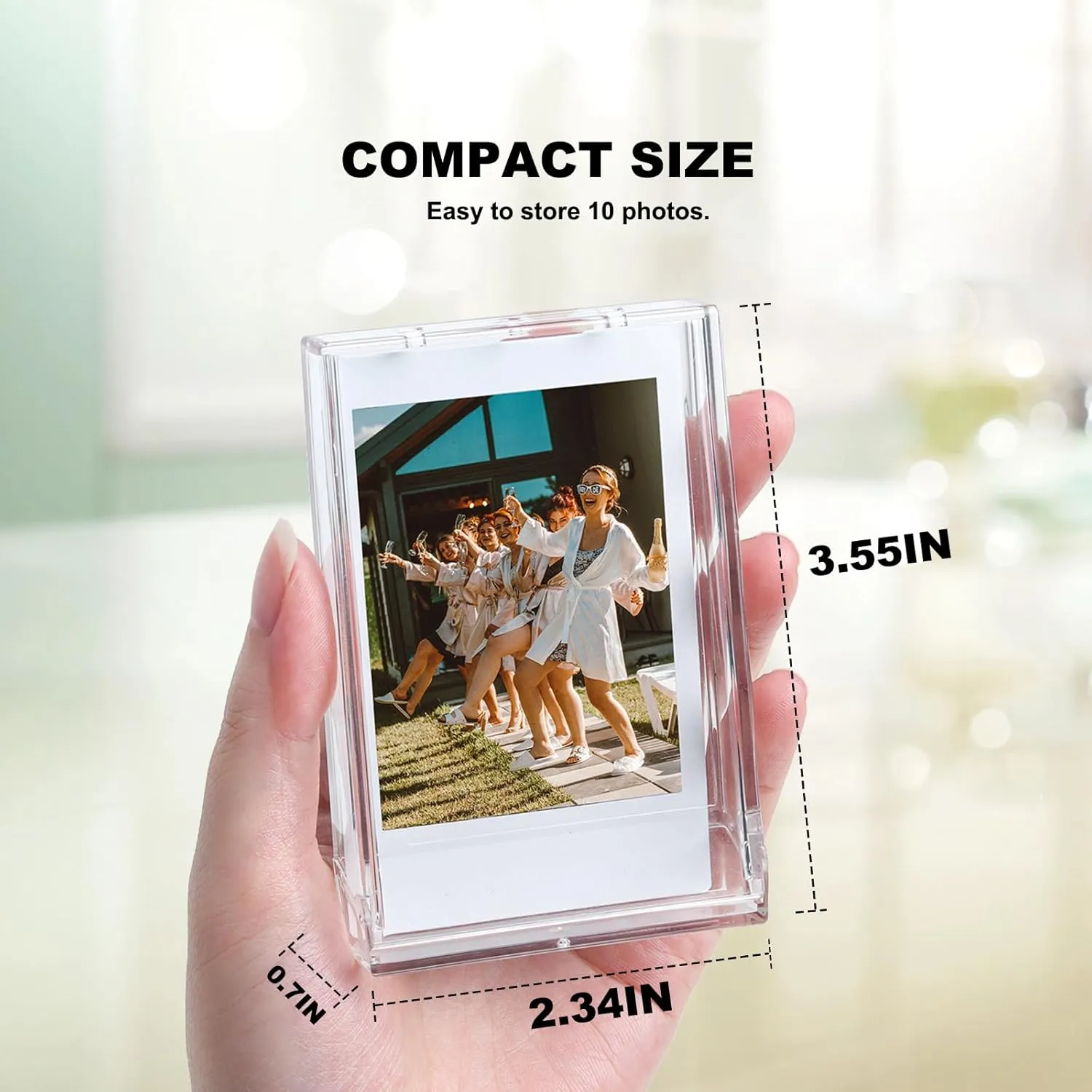 Picture Holder Storage Case for Fujifilm Instax Mini Film,3 inch Photo Pouch Instant Camera Film Accessories for Fujifilm Instax Mini EVO/40/90/12/11/9/8/7/7 /7s ect (2, Transparent)