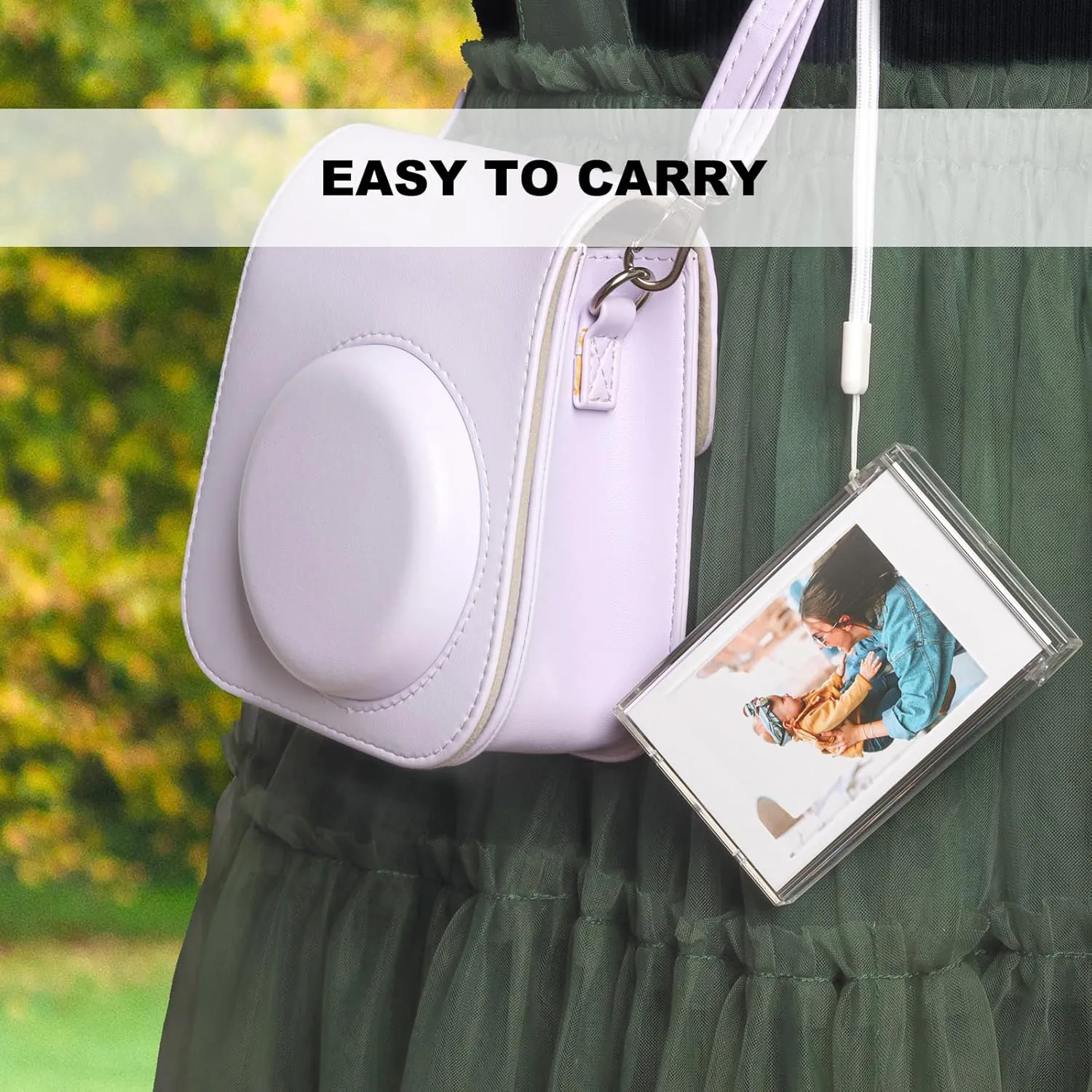 Picture Holder Storage Case for Fujifilm Instax Mini Film,3 inch Photo Pouch Instant Camera Film Accessories for Fujifilm Instax Mini EVO/40/90/12/11/9/8/7/7 /7s ect (2, Transparent)