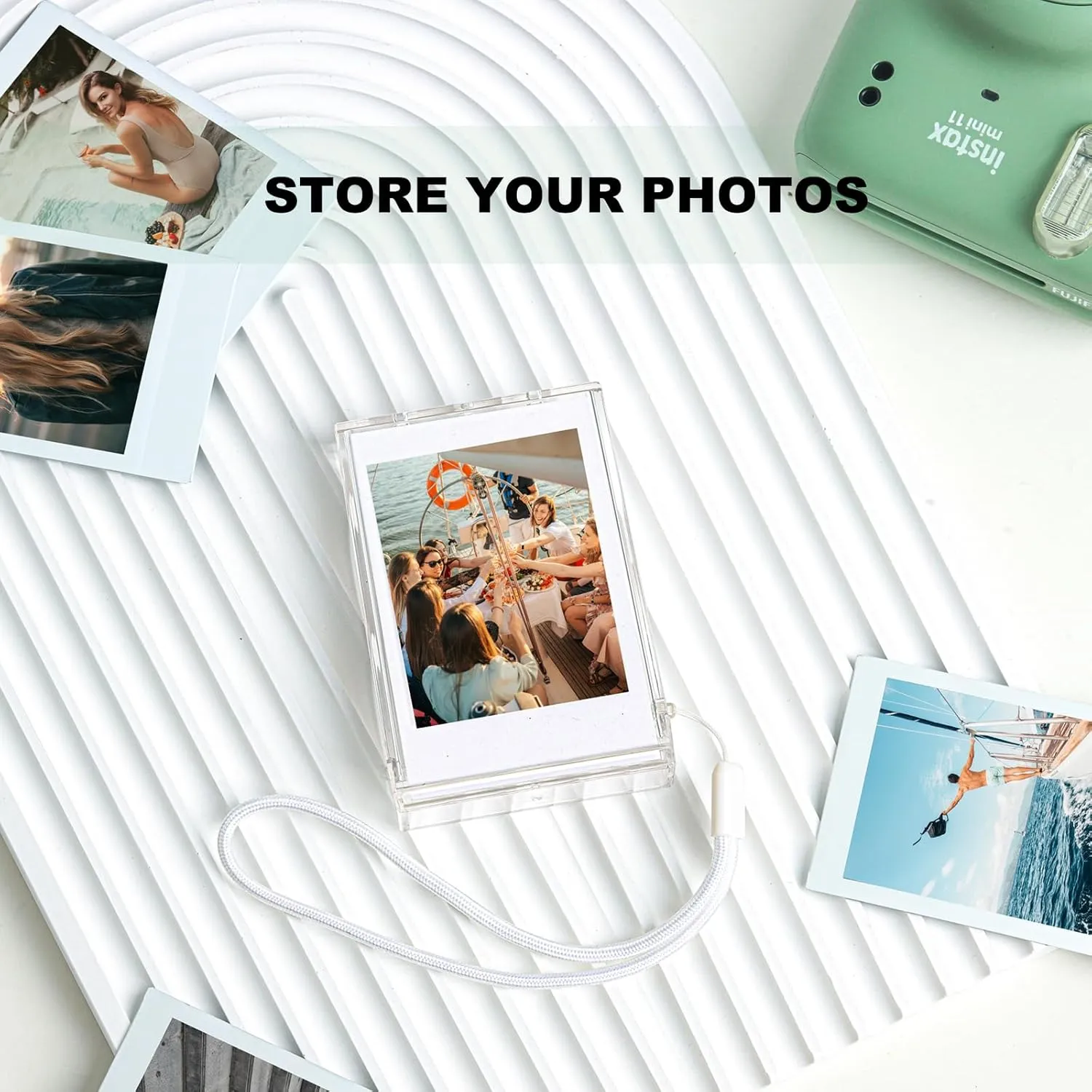 Picture Holder Storage Case for Fujifilm Instax Mini Film,3 inch Photo Pouch Instant Camera Film Accessories for Fujifilm Instax Mini EVO/40/90/12/11/9/8/7/7 /7s ect (2, Transparent)