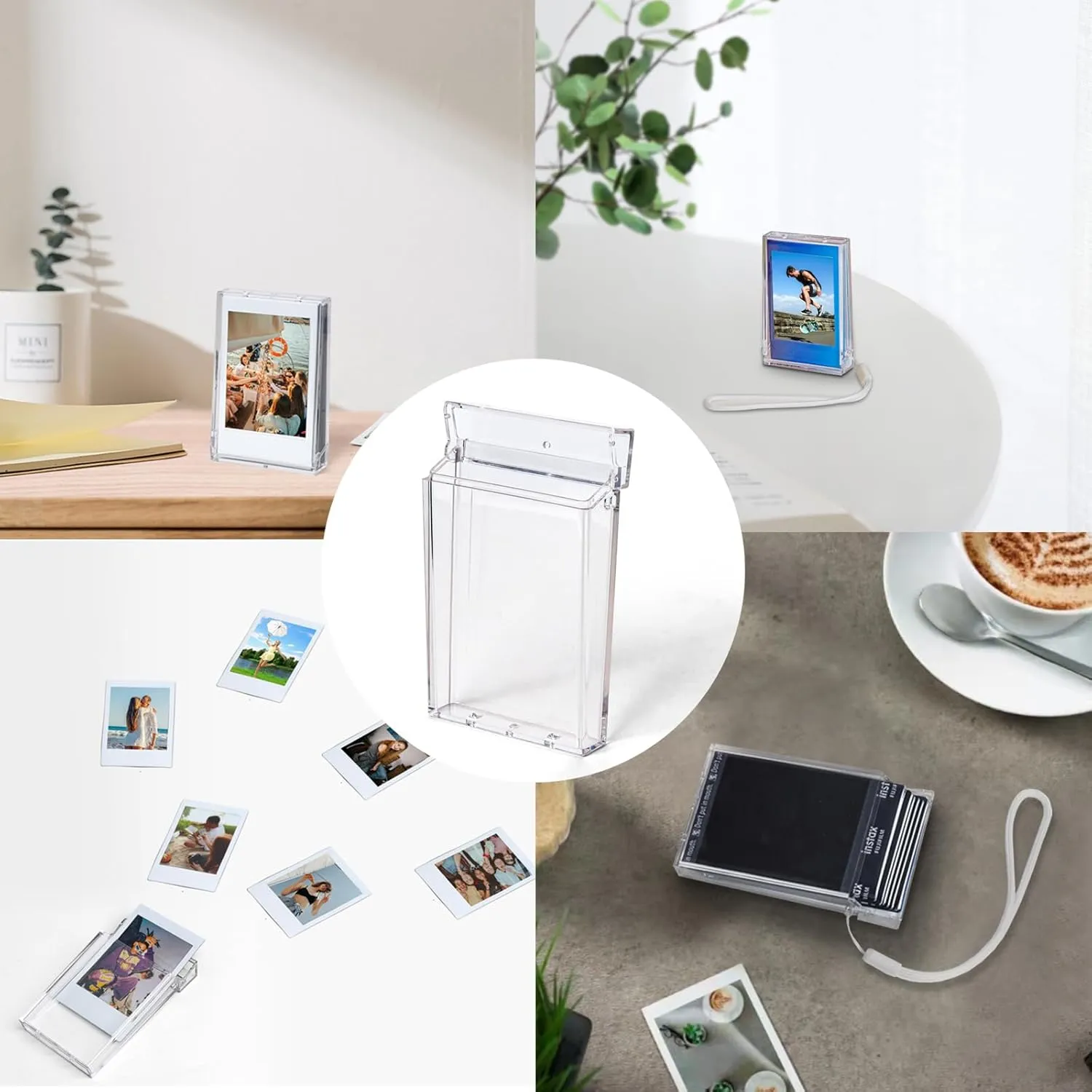 Picture Holder Storage Case for Fujifilm Instax Mini Film,3 inch Photo Pouch Instant Camera Film Accessories for Fujifilm Instax Mini EVO/40/90/12/11/9/8/7/7 /7s ect (2, Transparent)
