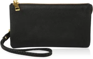 RIAH FASHION Convertible Faux Leather Wallet Purse Clutch - Mini Handbag Detachable Chain Crossbody Strap Phone Holder