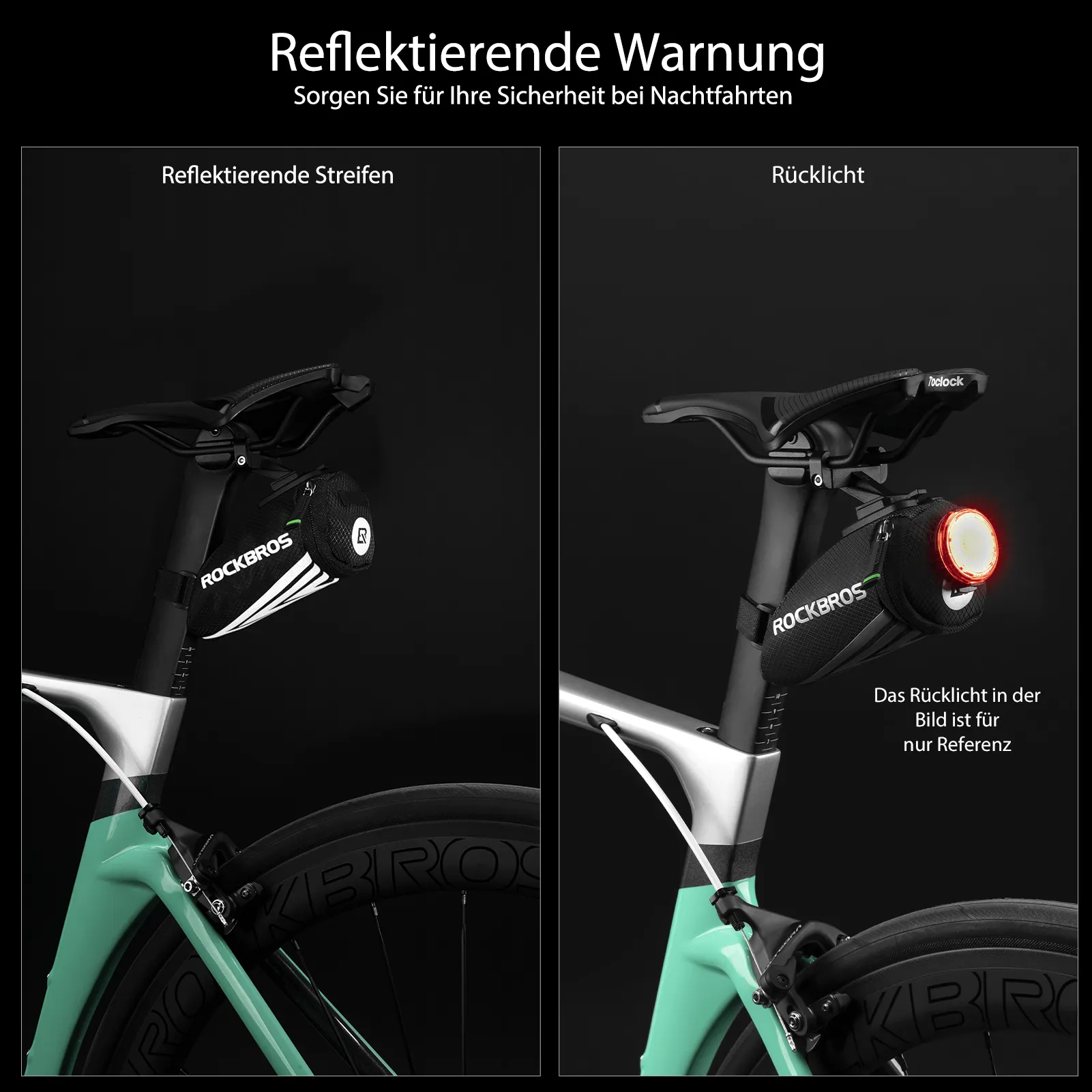 ROCKBROS Fahrrad Satteltasche für MTB/Rennrad/Faltrad Mini Portable