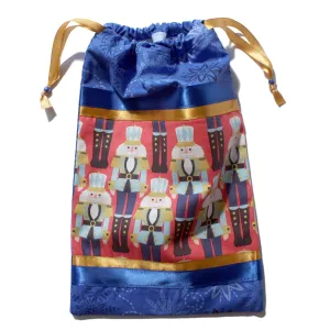 Royal Blue Nutcracker March Drawstring Tote