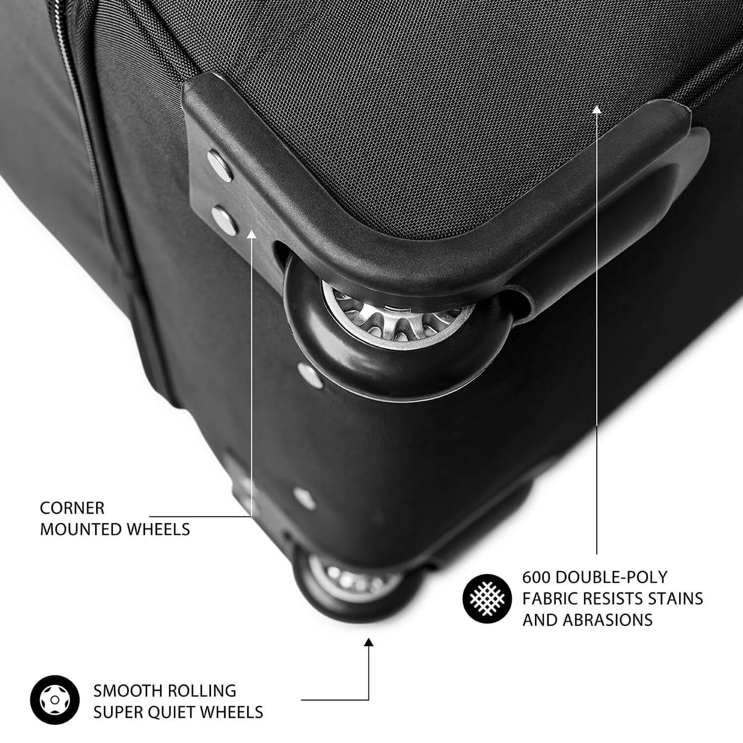 San Francisco 49ers 27" Black Rolling Drop Bottom Duffel