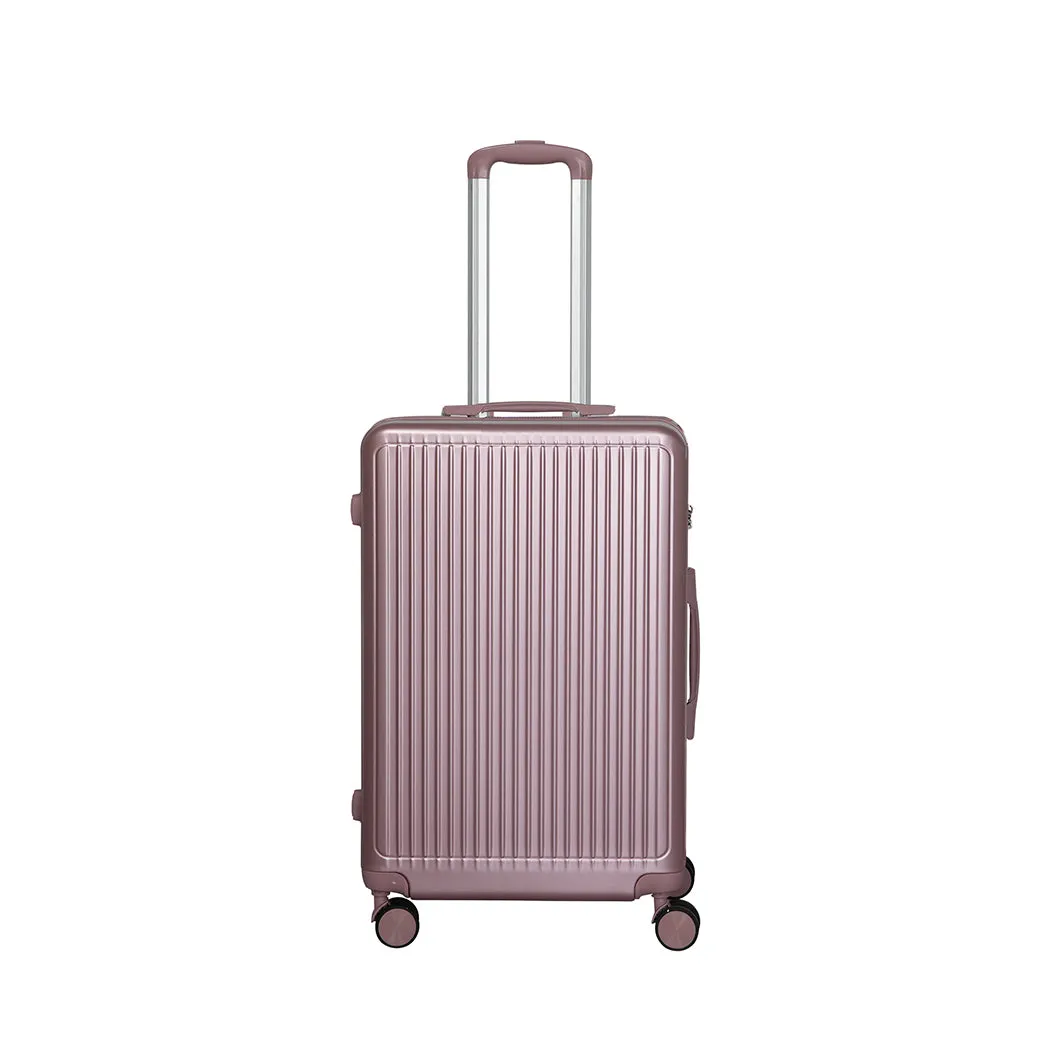 Slimbridge Luggage Suitcase Trolley Rose gold 3pc 20" 24" 28"