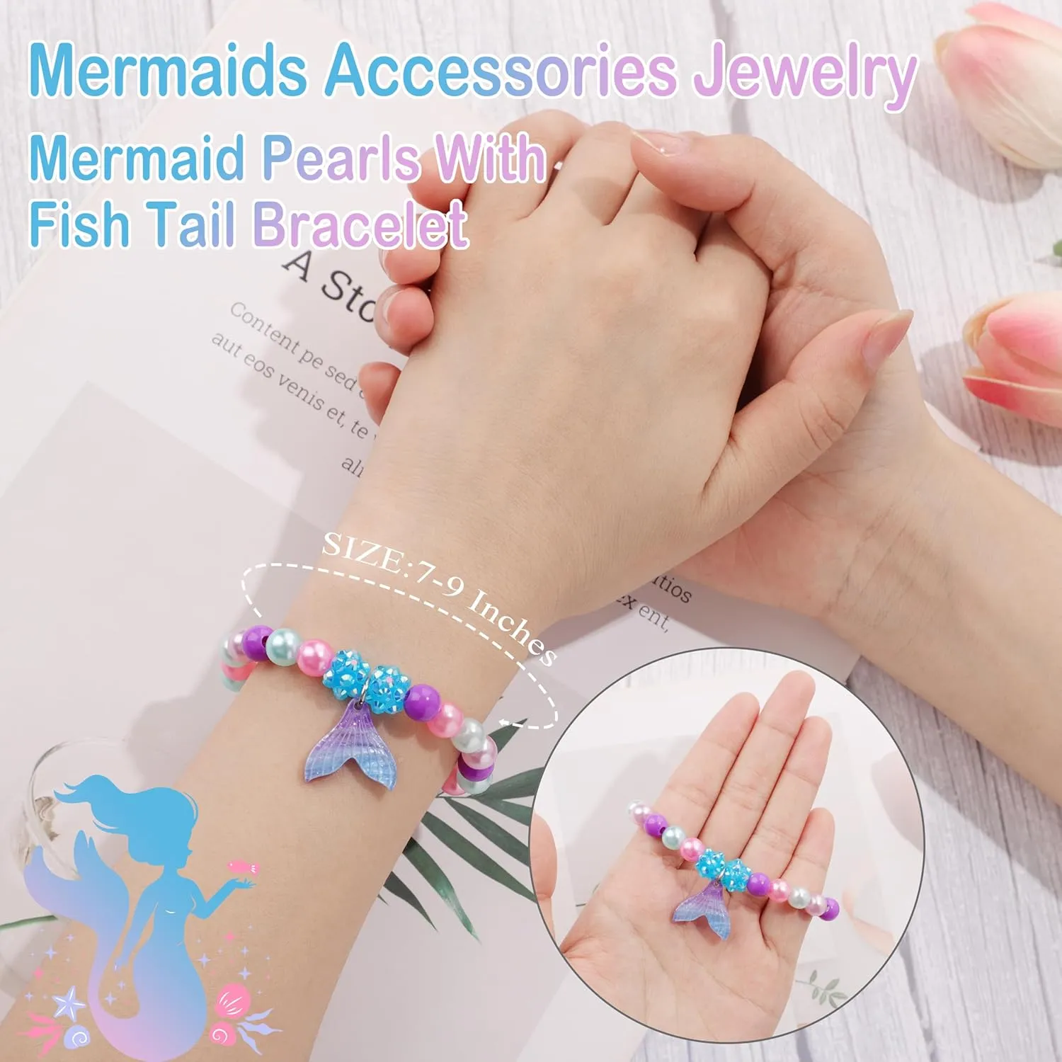 The Little Mermaid Gifts, Mermaids Accessories Jewelry, 3 4 5 6 7 Year Old Sweet Teen Girl Christmas Valentines Day Birthday Gifts Gift, Initial K Mermaid Fanny Pack Crossbody Belt Bag