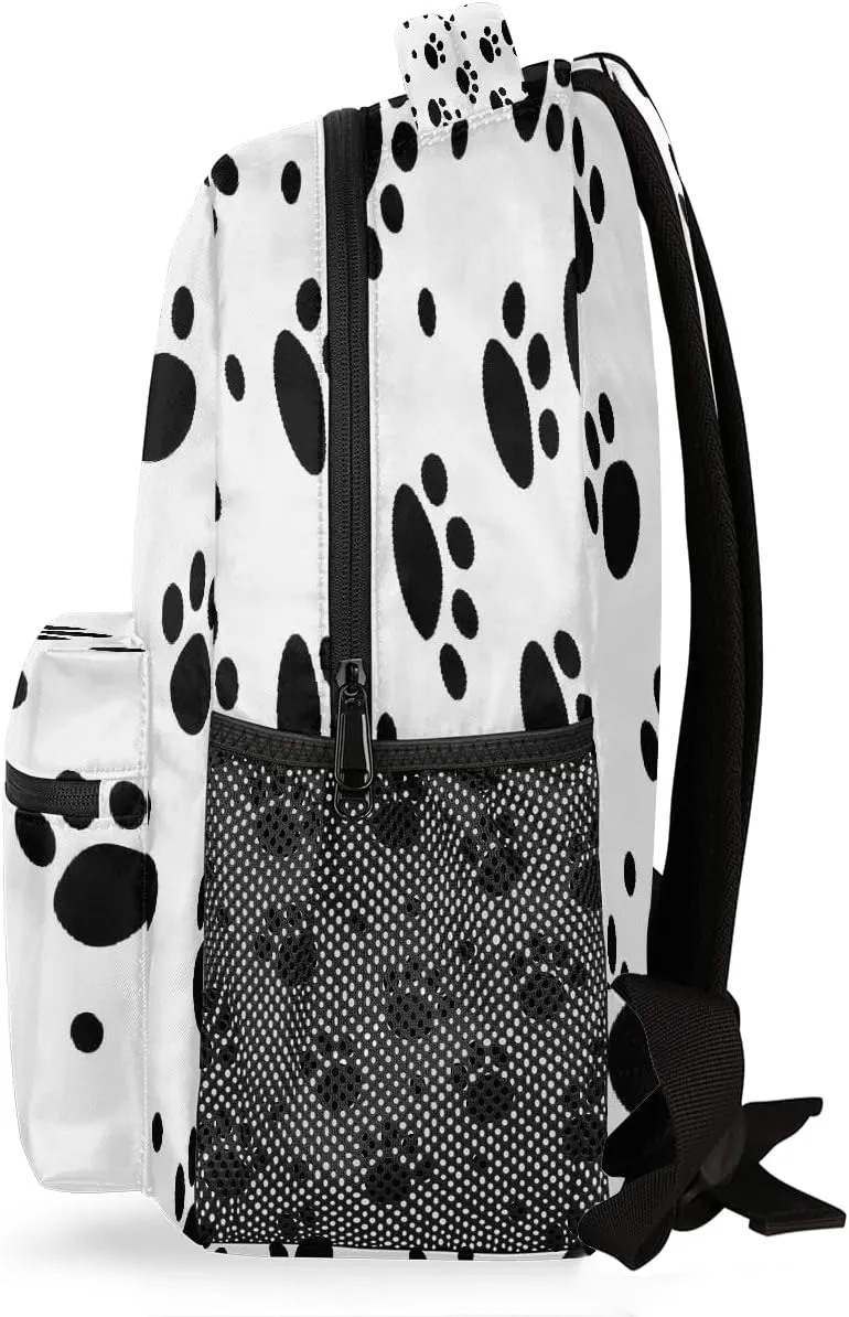 Travel Backpack for Women Men, Cat Paw Print Lightweight Casual Daypack, Large 16 Inch Laptop Backpack for Travel & College