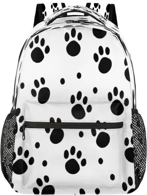 Travel Backpack for Women Men, Cat Paw Print Lightweight Casual Daypack, Large 16 Inch Laptop Backpack for Travel & College