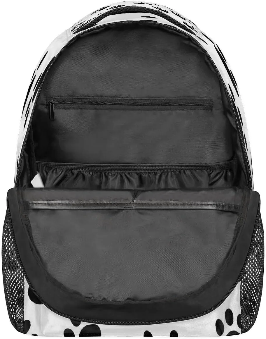 Travel Backpack for Women Men, Cat Paw Print Lightweight Casual Daypack, Large 16 Inch Laptop Backpack for Travel & College