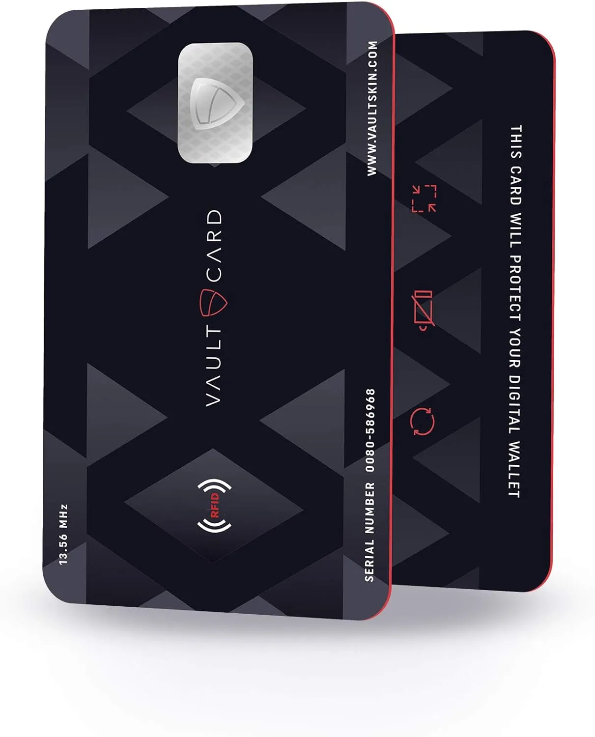 VAULTCARD - RFID Blocking & Jamming Credit & Debit Card Protection for Wallet and Passport - Superior NFC Anti-Theft, Patented Multi-Card Defense
