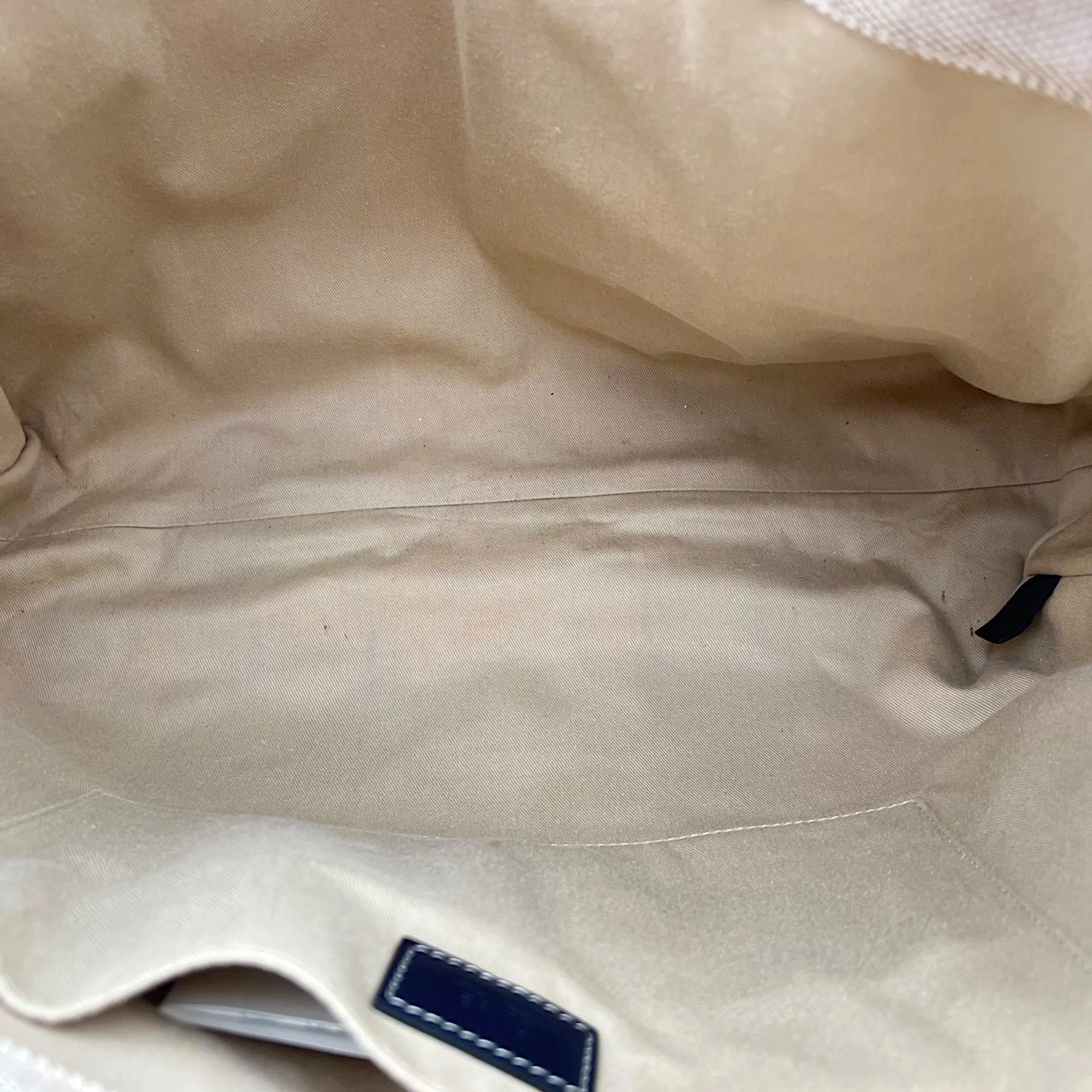 Woody Tote Bag Medium Beige in Canvas