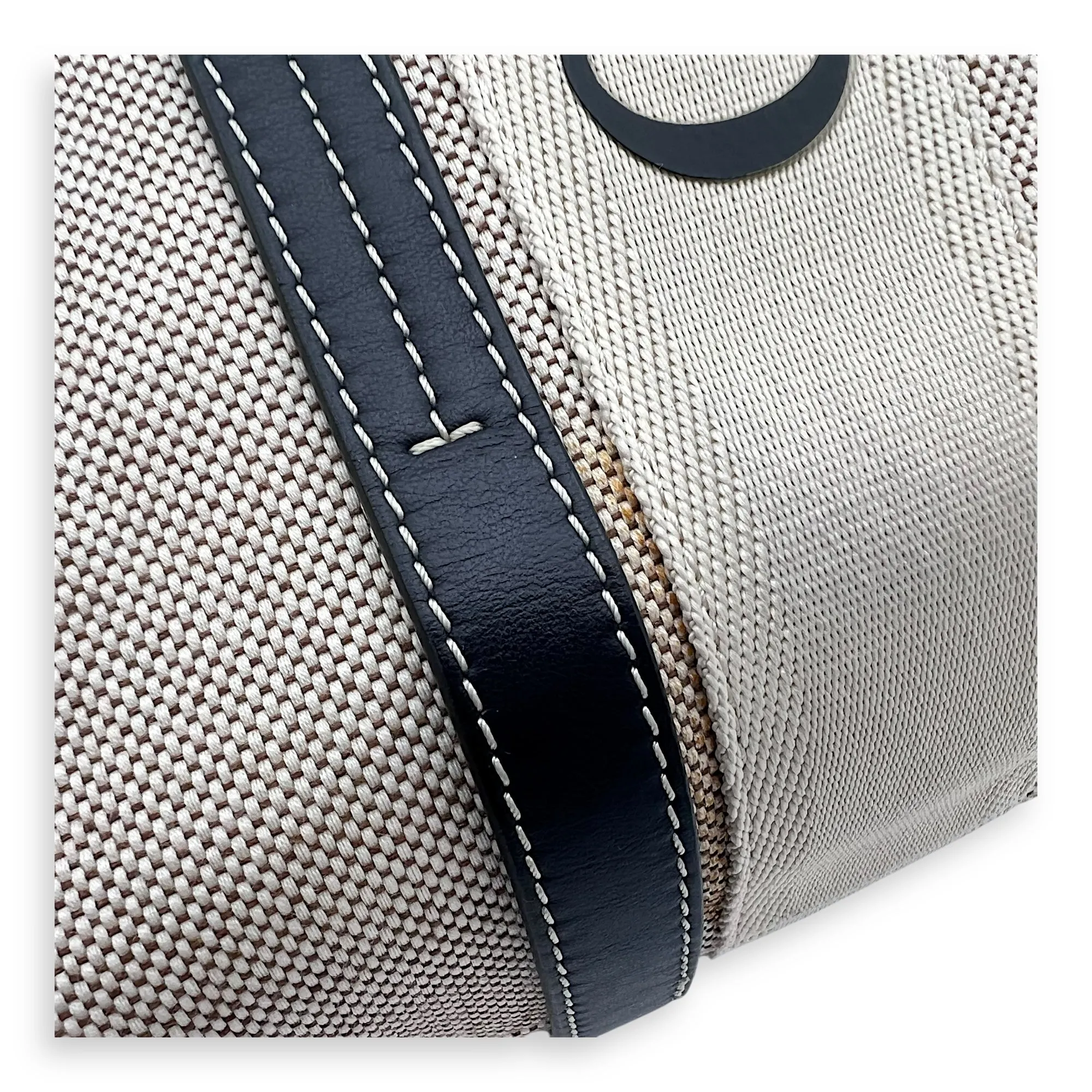 Woody Tote Bag Medium Beige in Canvas