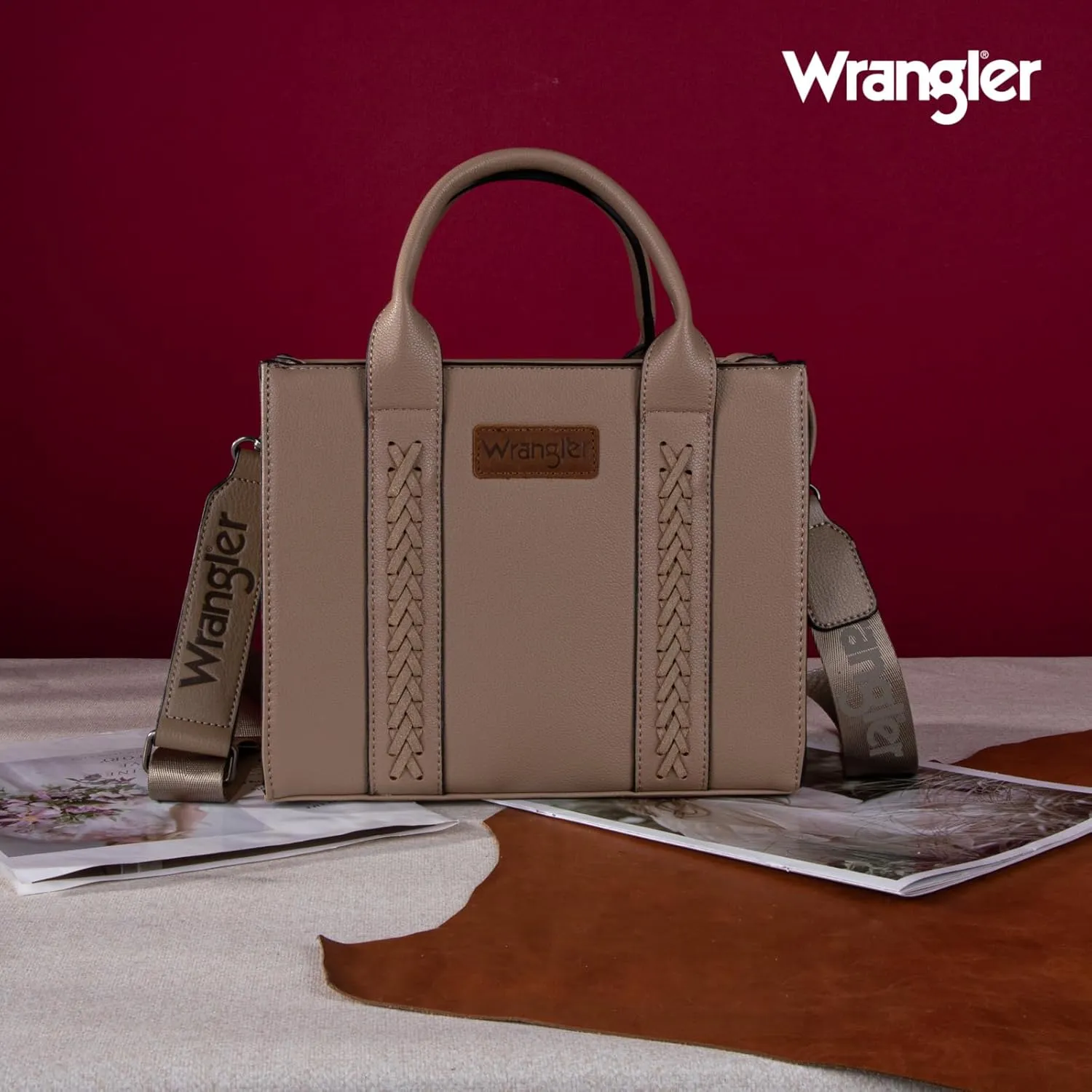 Wrangler Tote Bags for Women Top-handle Handbags and Purse for Women with Adjustable Strap